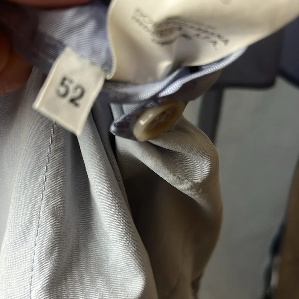 DOLCE & GABBANA Light Blue Mens Blazer 100%Cotton